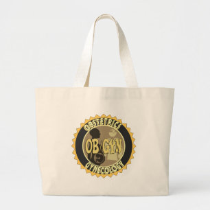 OB/GYN BADGE VROUW DOCTOR LOGO GROTE TOTE BAG