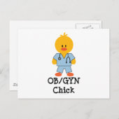 OB/GYN Chick-Briefkaart Briefkaart (Voorkant / Achterkant)