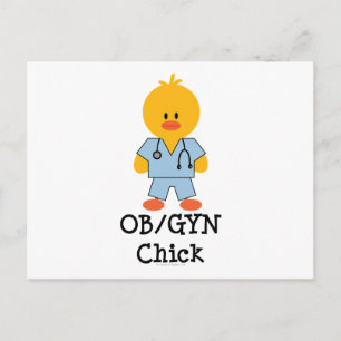 OB/GYN Chick-Briefkaart Briefkaart