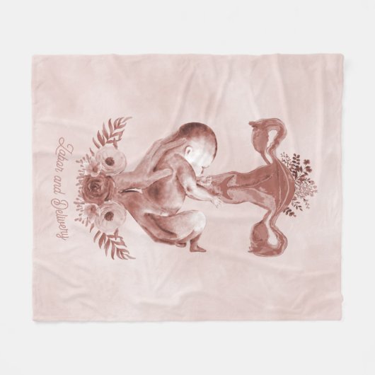 Ob/Gyn MidWITSERSE BRODBAARHEID Cervix Ovaria Fleece Deken (Voorkant (Horizontaal))