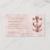 OB/GYN Moderne Floral Carte de visite Médicale (Devant)