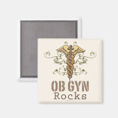 OB GYN Rocks Magnet Magneet (Voorkant / Achterkant)