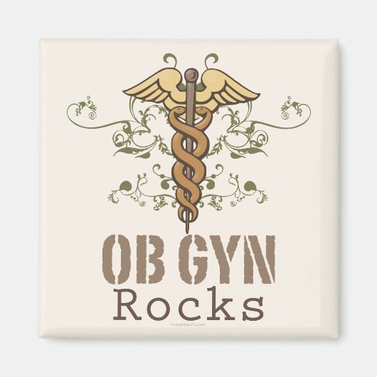 OB GYN Rocks Magnet Magneet (Voorkant)