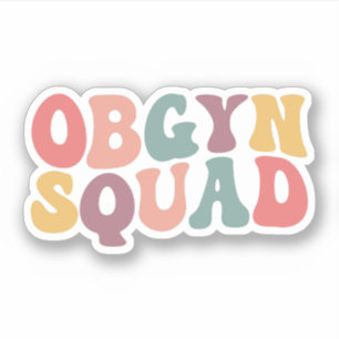 Ob-Gyn Squad Verloskundige Gynaecoloog OBGYN Verpl Sticker