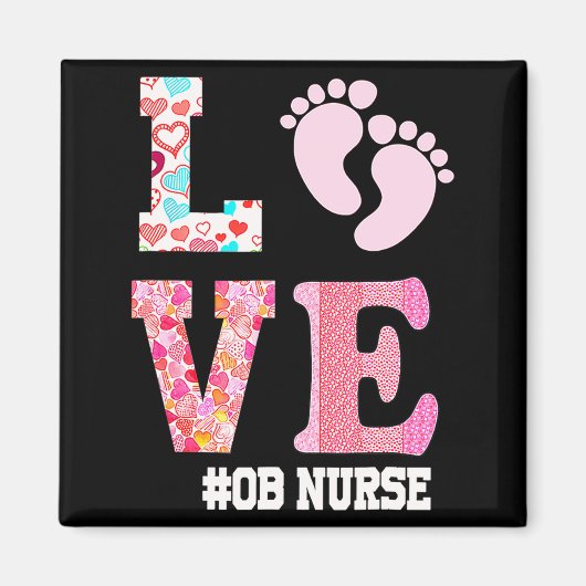 Ob Nurse Valentines Day Delivery Labor Nursing 1  Magneet (Voorkant)