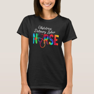 Ob Zurse Squad Watercol Love Stethoscope Rn Nurse T-shirt