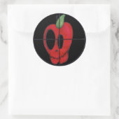 OBA rouge crâne de pomme cible logo autocollant (Sac)