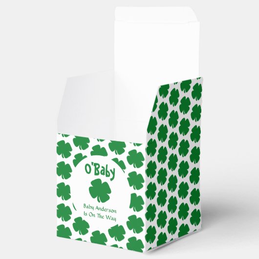 O'Baby St Patrick's Day Baby shower Bedankdoosjes (Geopend)