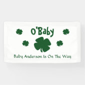 O'Baby St Patrick's Day Baby shower Spandoek (Horizontaal)