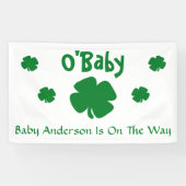 O'Baby St Patrick's Day Baby shower Spandoek (Horizontaal)