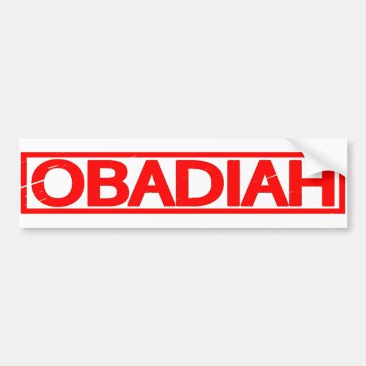 Obadiah Stamp Bumpersticker (Voorkant)