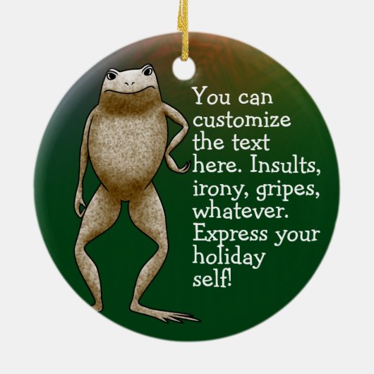 Obadiah Toad  Keramisch Ornament (Achterkant)