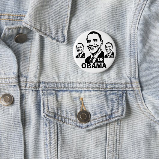Obama'08 Button  (In situ)