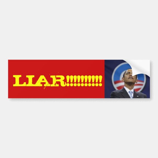 obama1, LIAR!!!!!!!!!!!!!!!!!!!!!!!!!!!!!!!!!!!!!! Bumpersticker (Voorkant)