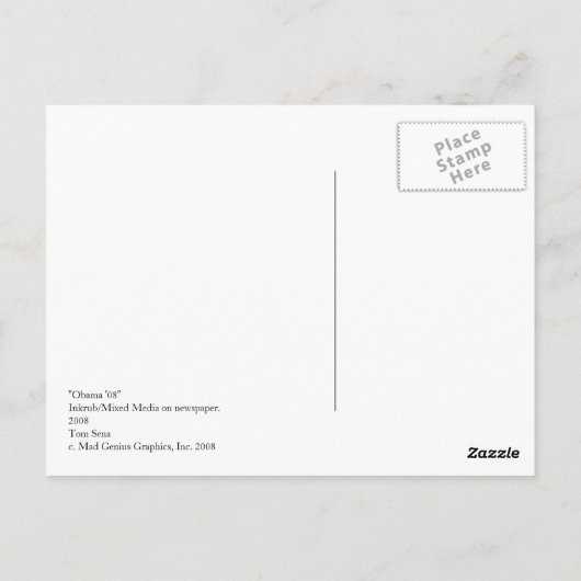 Obama '08 briefkaart (Achterkant)