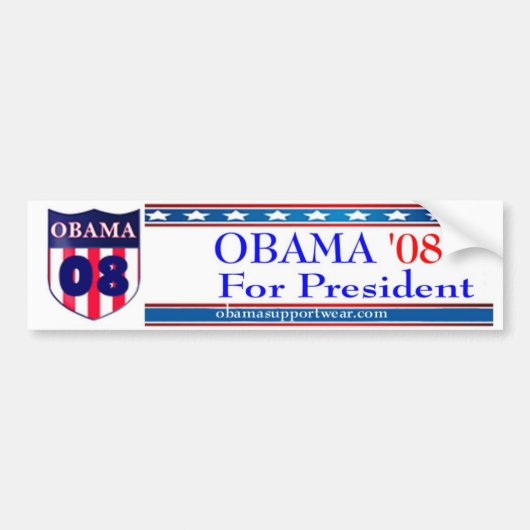 Obama 08 Bumpersticker (Voorkant)