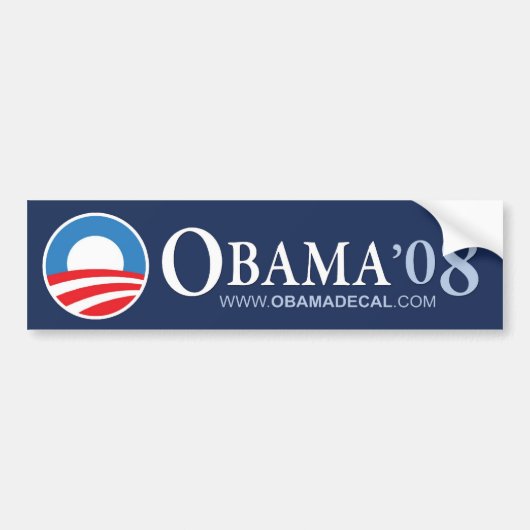 OBAMA '08 BUMPERSTICKER (Voorkant)