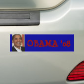 OBAMA '08 BUMPERSTICKER (Op auto)