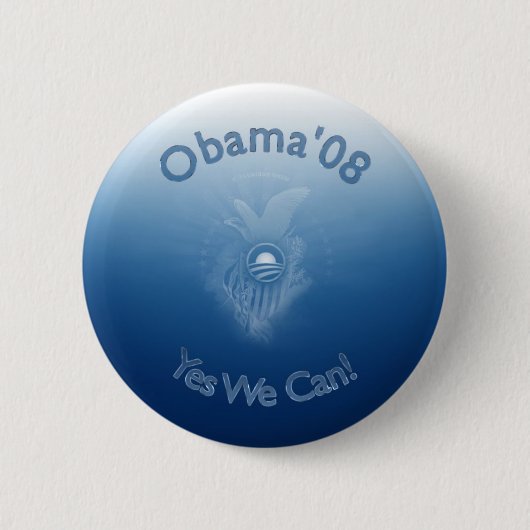 Obama 08 - Ja dat kunnen we! Ronde Button 5,7 Cm (Voorkant)