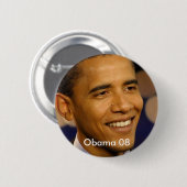 Obama 08 ronde button 5,7 cm (Voorkant /achterkant)