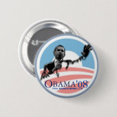 Obama '08 ronde button 5,7 cm (Voorkant /achterkant)