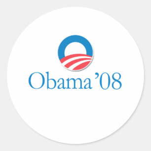 Obama '08 ronde sticker