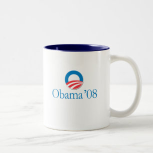 Obama '08 tweekleurige koffiemok