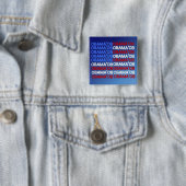 OBAMA;08 VLAG Square Button (In situ)