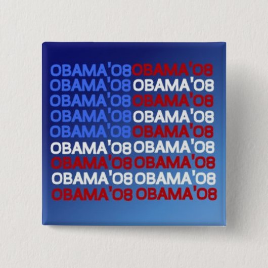 OBAMA;08 VLAG Square Button (Voorkant)