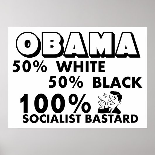 Obama: 100% socialist! poster (Voorkant)