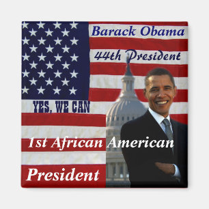 Obama, 1e Afro-Amerikaanse President_Magneet Magneet