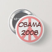Obama 2008 Button Pink Brown (Voorkant /achterkant)