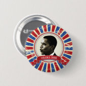 Obama 2008 Circle Burst Button 61027 (Voorkant /achterkant)