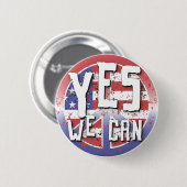 Obama 2008 Ja we kunnen Button 61017 (Voorkant /achterkant)