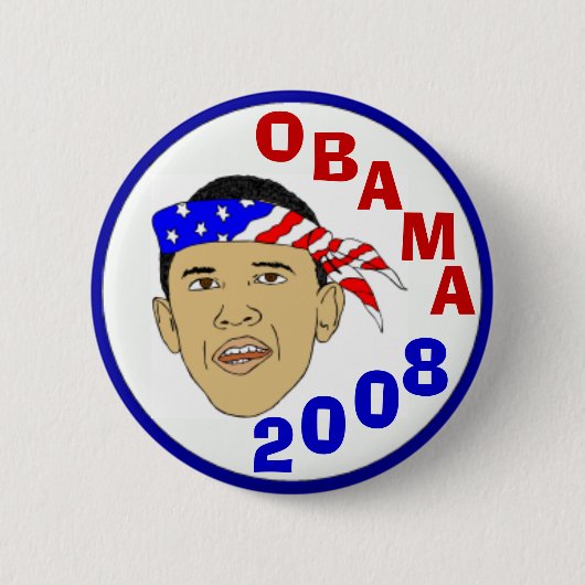 OBAMA 2008 RONDE BUTTON 5,7 CM (Voorkant)