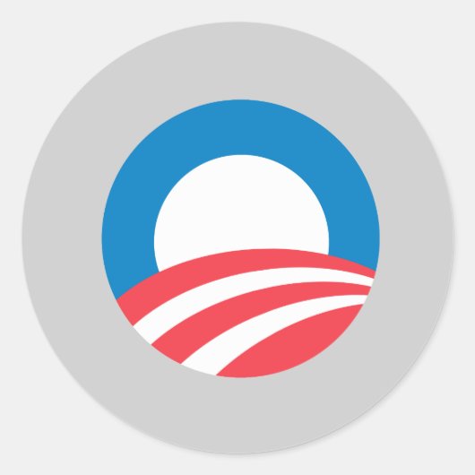 Obama 2008 ronde sticker (Voorkant)