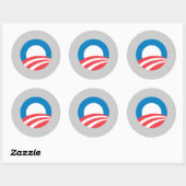 Obama 2008 ronde sticker (Vel)