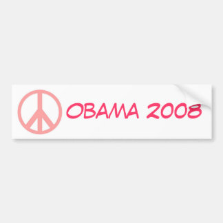 Obama 2008 roze Bumpersticker voor de vrede