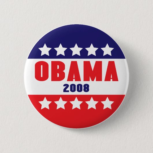 Obama 2008 Stars & Bars Button 61017 (Voorkant)