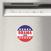 OBAMA 2008 Stars & Bars Magnet 89422 (In Situ (Lave-vaisselle))