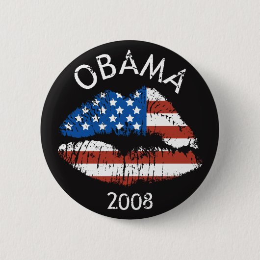 Obama 2008 US Lips Button 61015 (Voorkant)