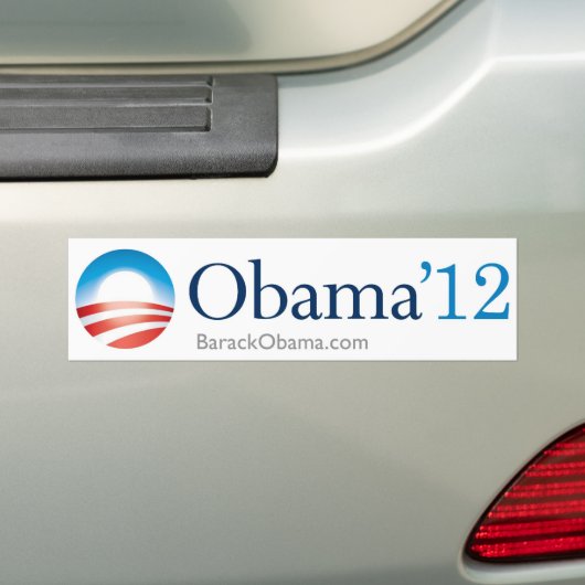 Obama 2012 bumpersticker (Op auto)