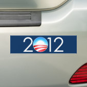 Obama 2012 bumpersticker (Op auto)