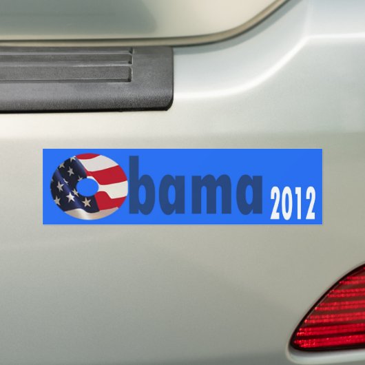 Obama 2012 bumpersticker (Op auto)