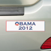 Obama 2012 bumpersticker (Op auto)