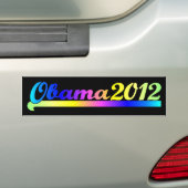 Obama 2012 bumpersticker (Op auto)
