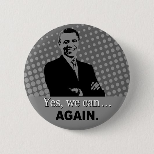 Obama 2012 Campaign Button - Ja, dat kunnen we nog (Voorkant)
