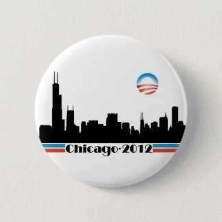 Obama 2012 - Chicago Skyline Ronde Button 5,7 Cm