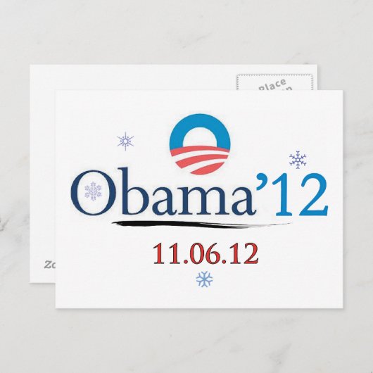 Obama 2012 Kerst Briefkaart (Voorkant / Achterkant)