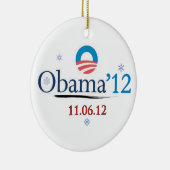 Obama 2012 kerstversiering keramisch ornament (Rechts)